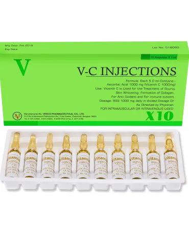 Vesco Pharma Placenta C 1000 – Placenta Extract & Vitamin C Injection – 10 Ampoules